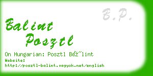 balint posztl business card